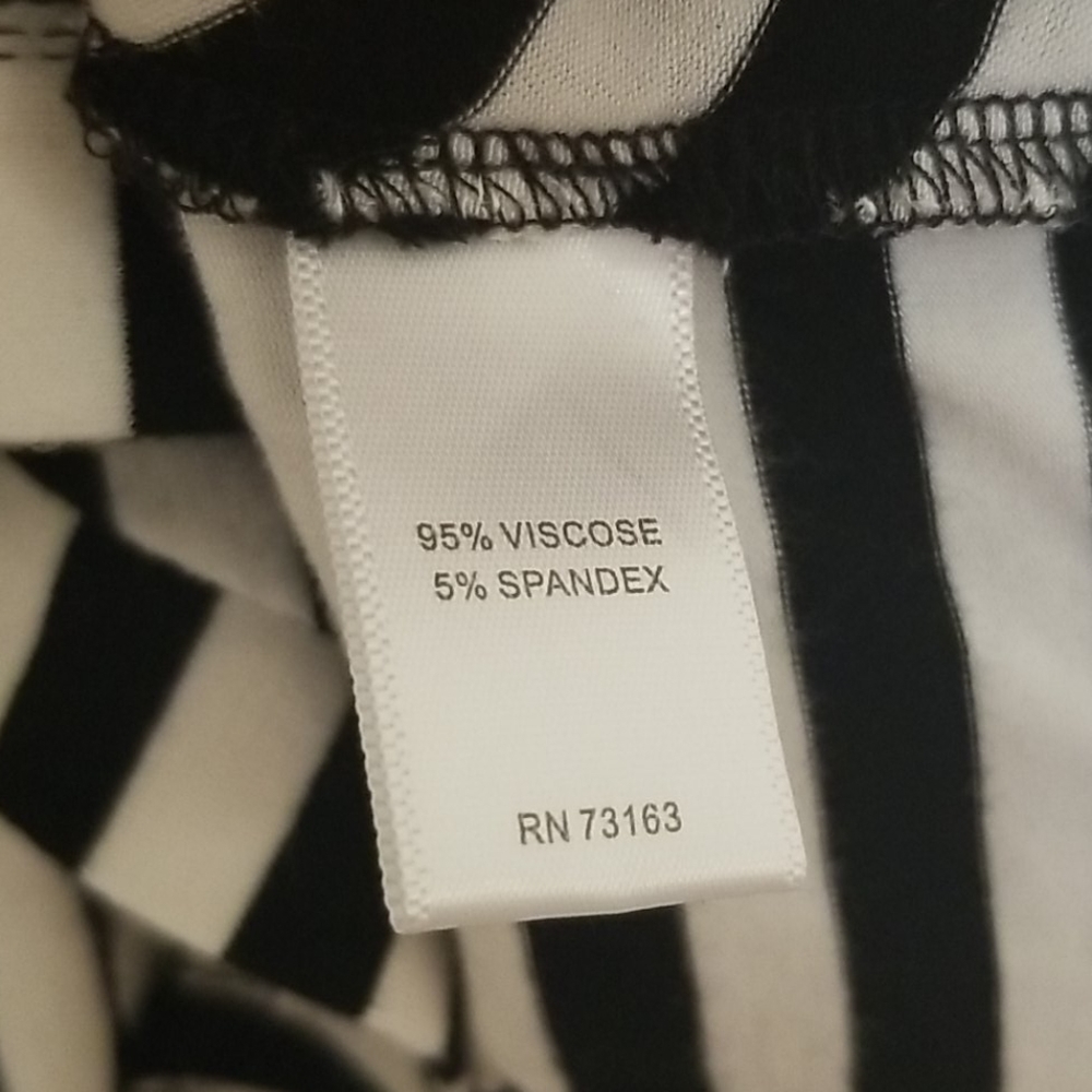 Black & White Striped Shirt EUC - Picture 4 of 7